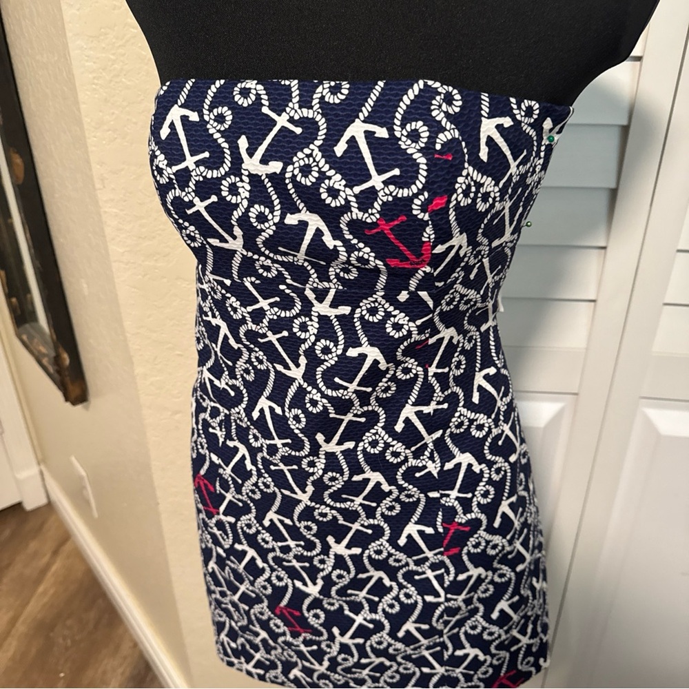 Lilly Pulitzer Navy and White Anchor Dress